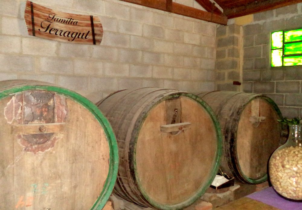 Barril de vinho na Adega Ferragut.