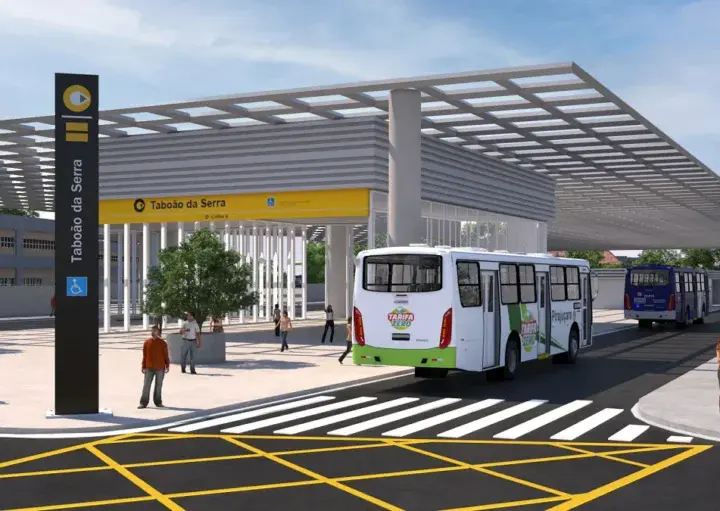 Imagem do projeto da futura estação Taboão da Serra para ilustrar matéria sobre os melhores bairros em Taboão da Serra
